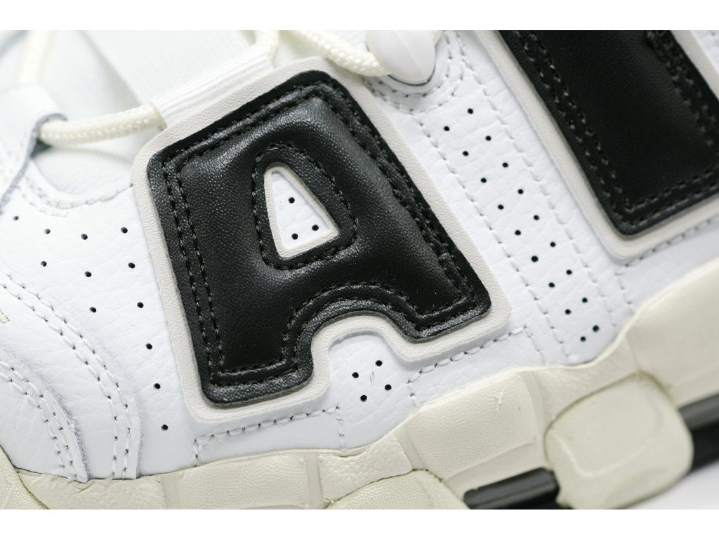 נייק אפטמפו סניקרס לגברים NIKE AIR MORE UPTEMPO '96 WHITE BLACK – תמונה 6