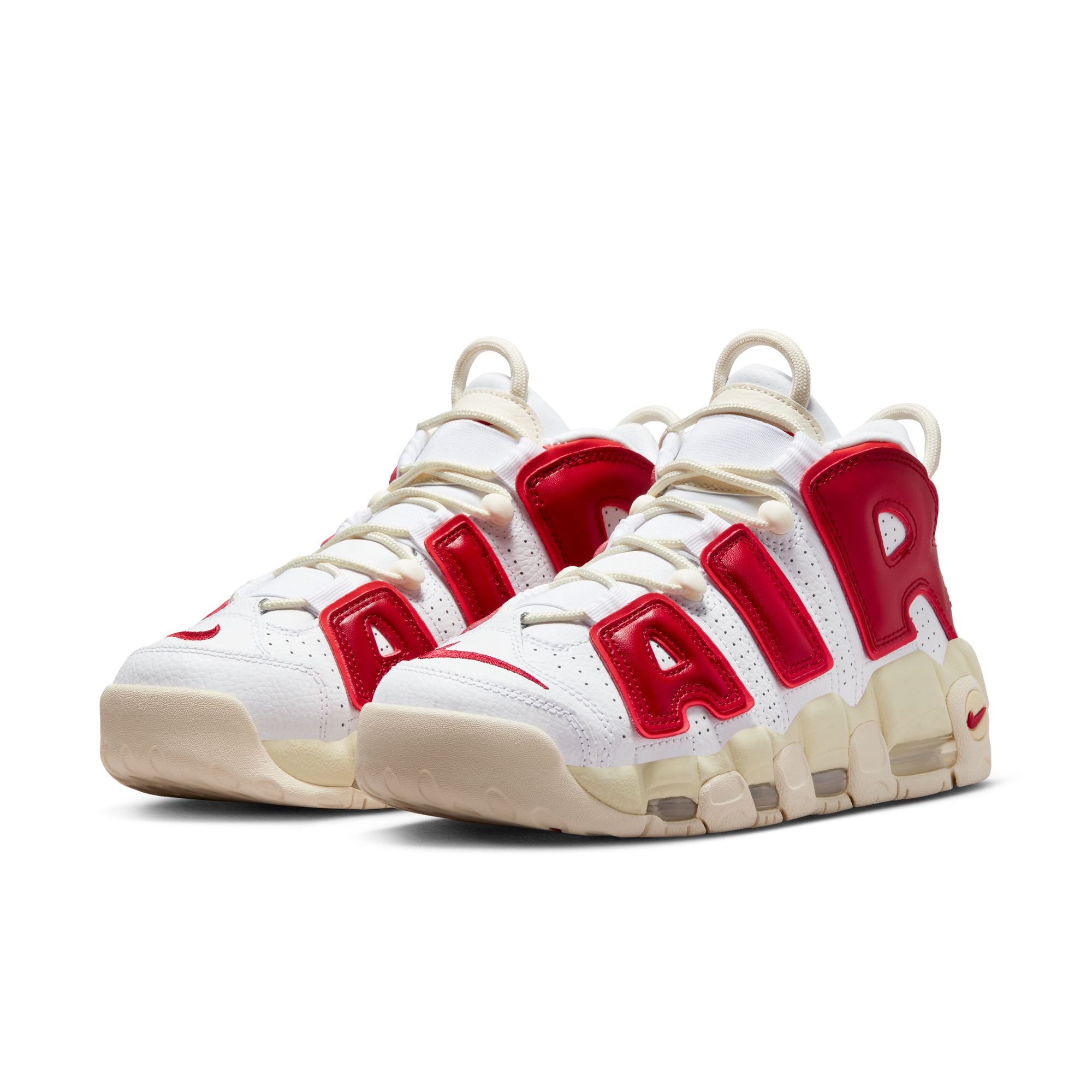 נייק אפטמפו סניקרס לגברים NIKE AIR MORE UPTEMPO '96 WHITE RED – תמונה 3