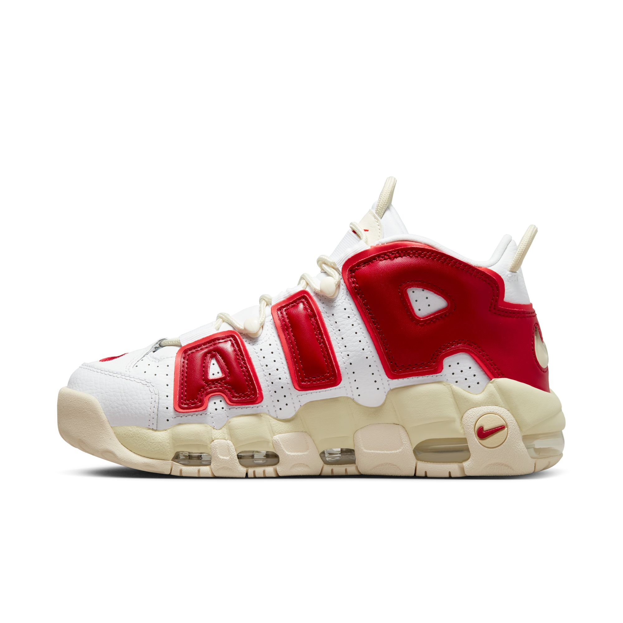 נייק אפטמפו סניקרס לגברים NIKE AIR MORE UPTEMPO '96 WHITE RED – תמונה 5
