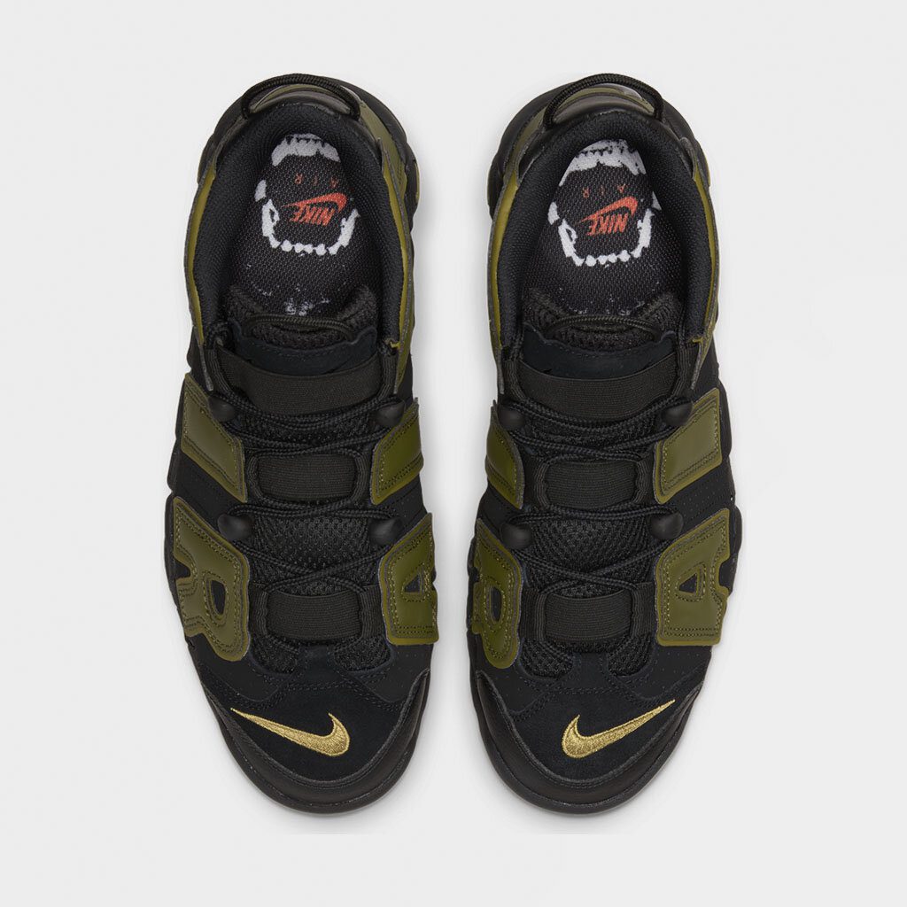 נייק אפטמפו סניקרס לגברים NIKE AIR MORE UPTEMPO '96 OLIVE BLACK – תמונה 3