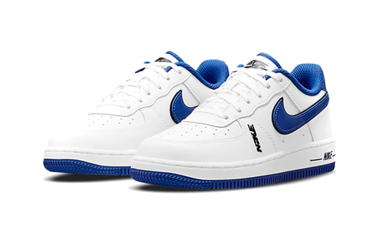 נעלי נייק-Nike Air Force 1 Low White Old Royal – תמונה 2