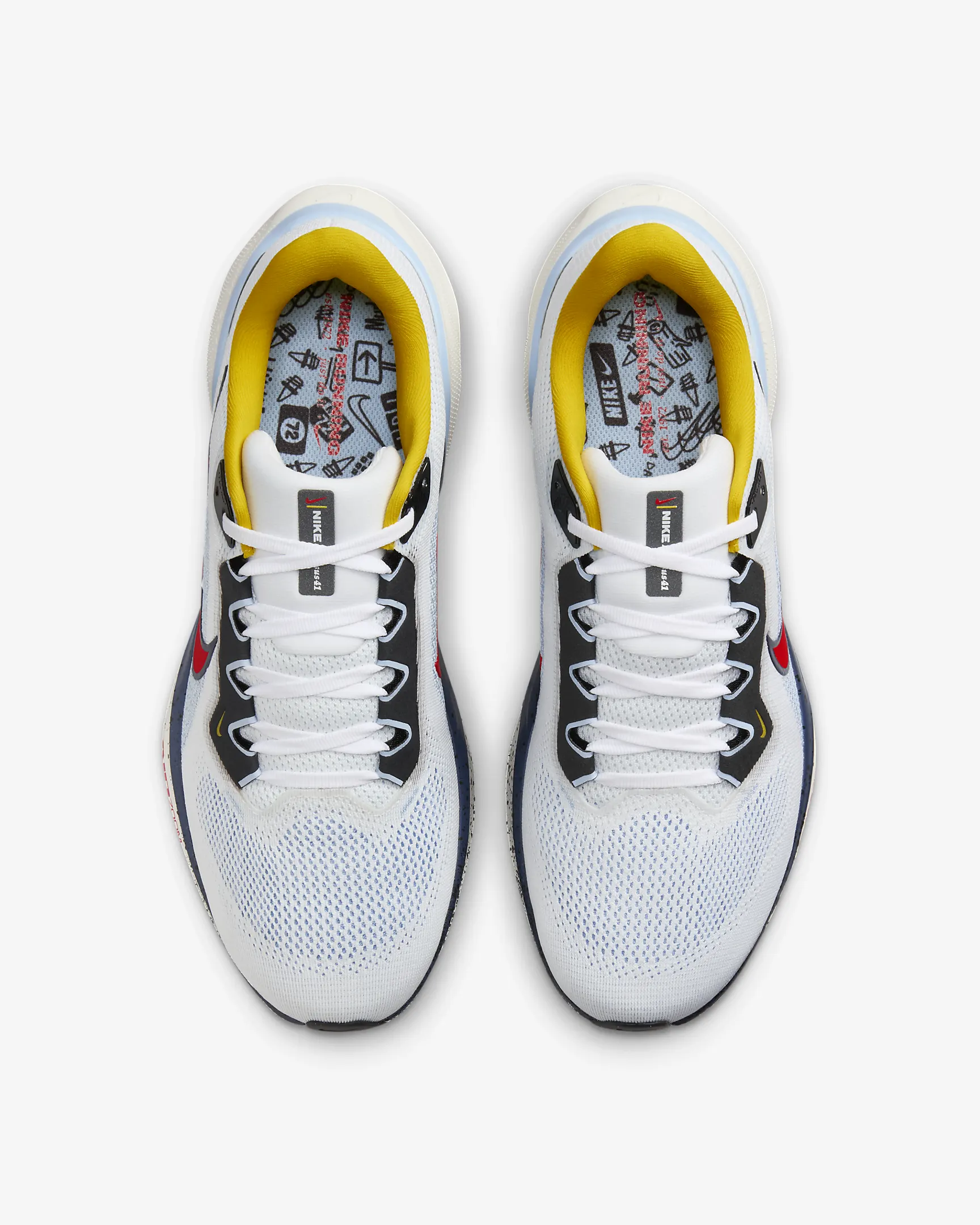 נעלי נייק פגסוס - Nike Pegasus 41 White/Psychic Blue – תמונה 3