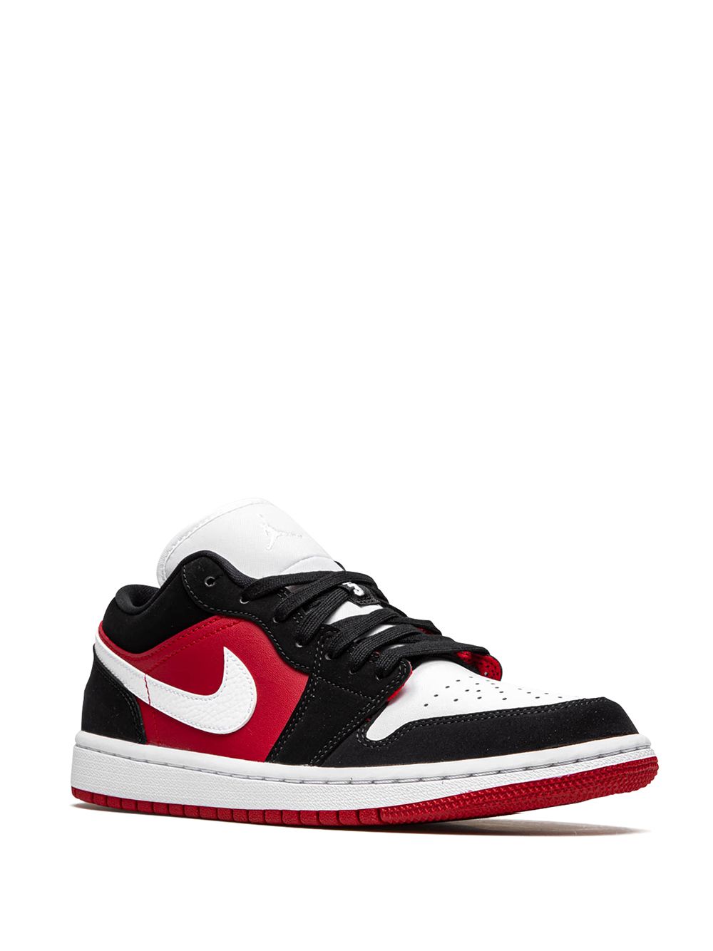 נייק ג'ורדן -NIKE AIR JORDAN 1 LOW - Black/White/Gym Red – תמונה 2