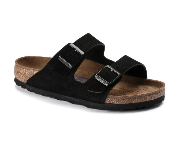 כפכפי בירקנשטוק | Birkenstock Arizona fur Suede Black – תמונה 2