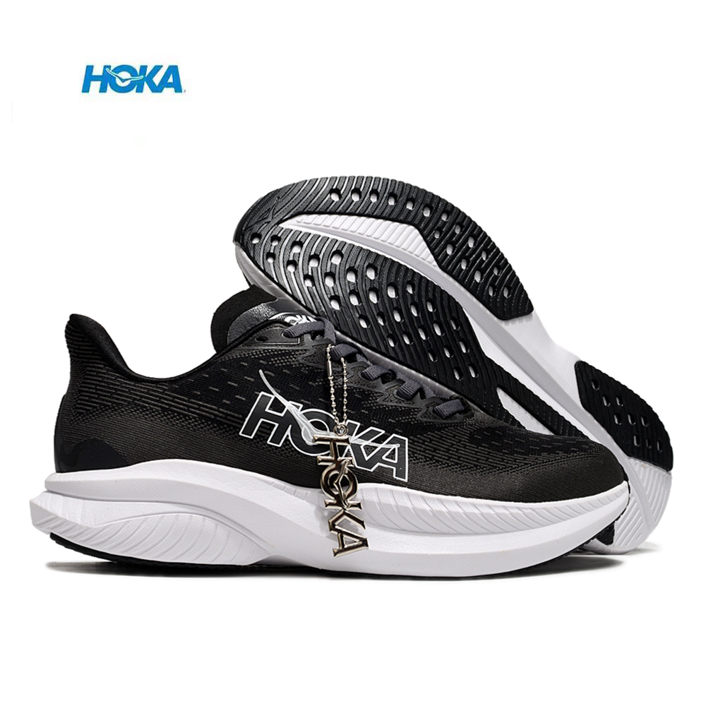 נעלי הוקה - HOKA MACH 6 BLACK WHITE – תמונה 7
