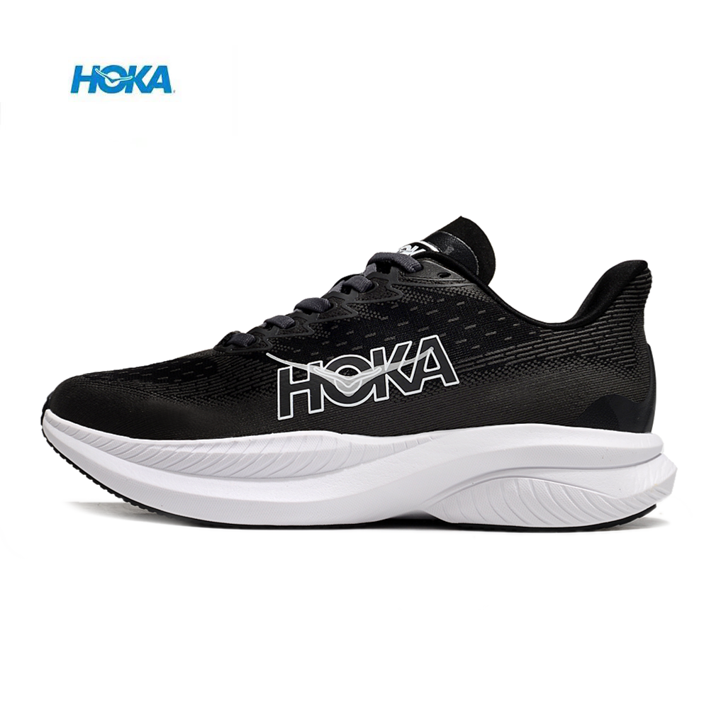 נעלי הוקה - HOKA MACH 6 BLACK WHITE – תמונה 6