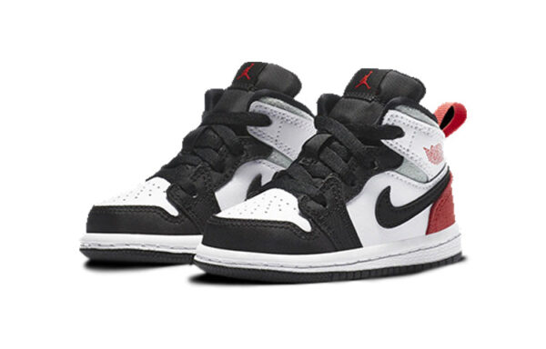 Air Jordan 1 Low Black Red White ילדים – נייק ג'ורדן – תמונה 2