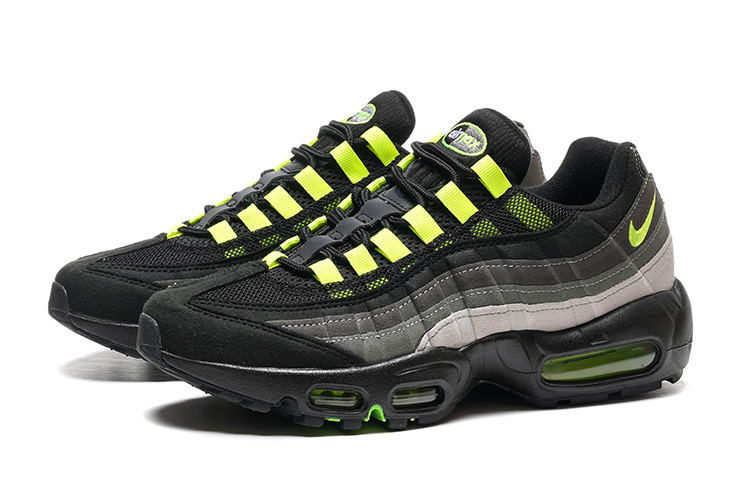 נעלי נייק NIKE AIR MAX 95 BLACK GRAY LEMON TURKIZ – תמונה 4