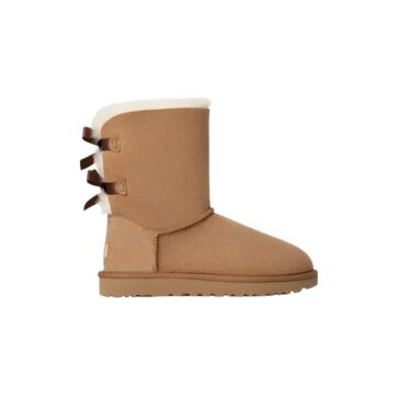 UGG Shearling Bow Boots – מגפי האג נשים עם סרטים אחוריים