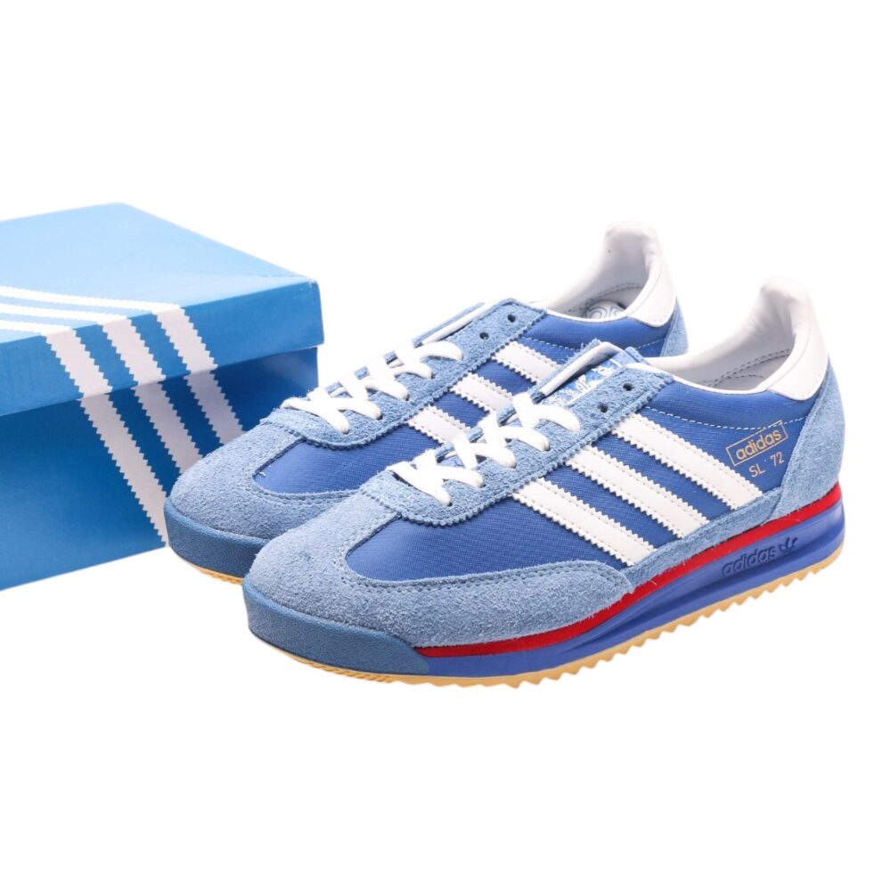 נעלי אדידס-Adidas SL 72 Blue White soft – תמונה 7