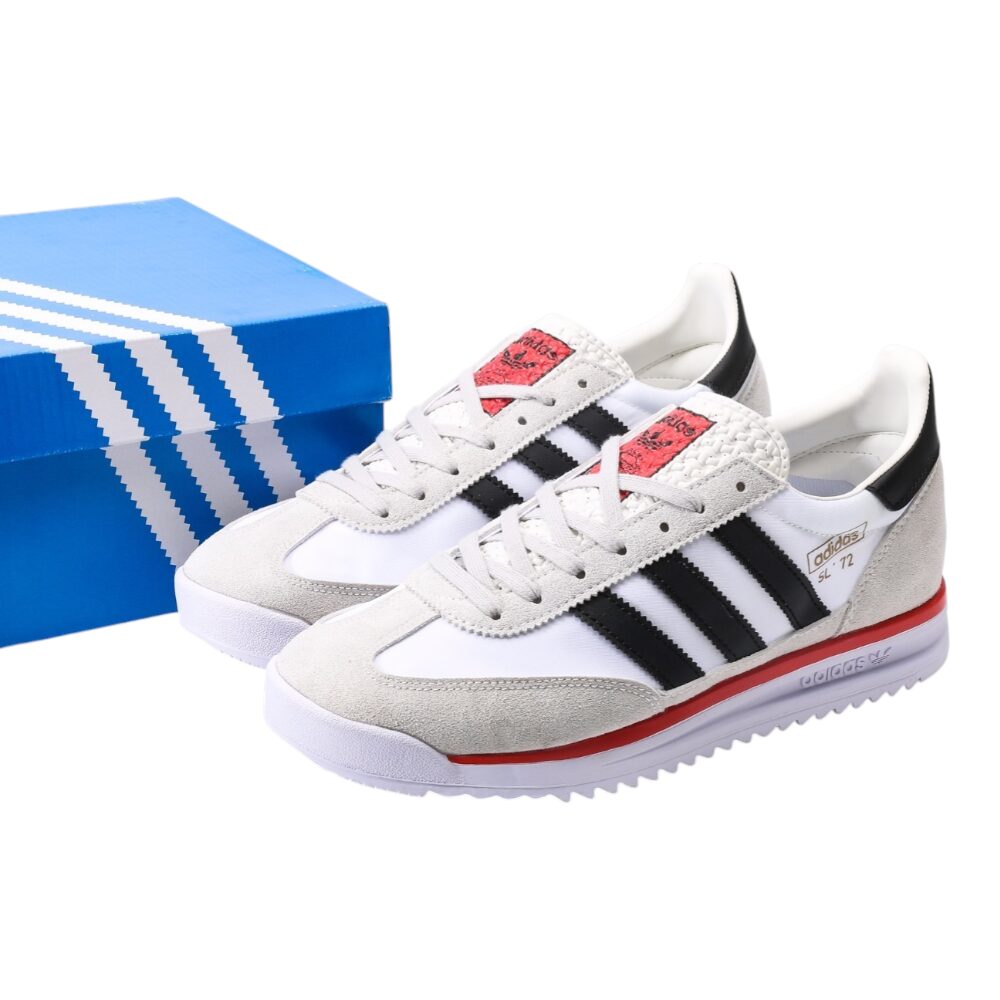 נעלי אדידס-Adidas SL 72 White Black soft – תמונה 7